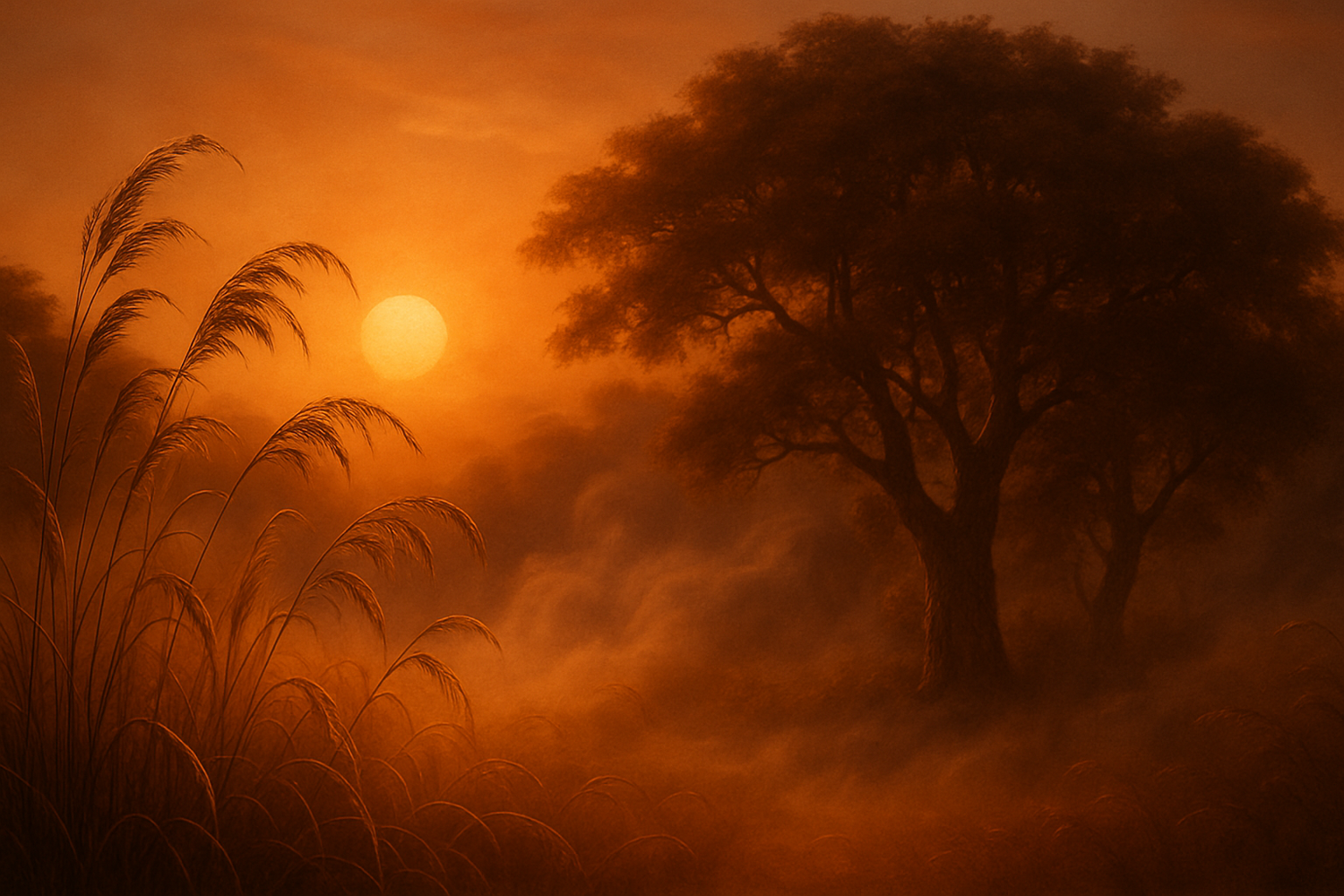 Give image based on - As the sun sets, warmth settles in vetiver and sandalwood ground the soul. Amber and musk embrace gently, leaving a lasting, sensual trail.