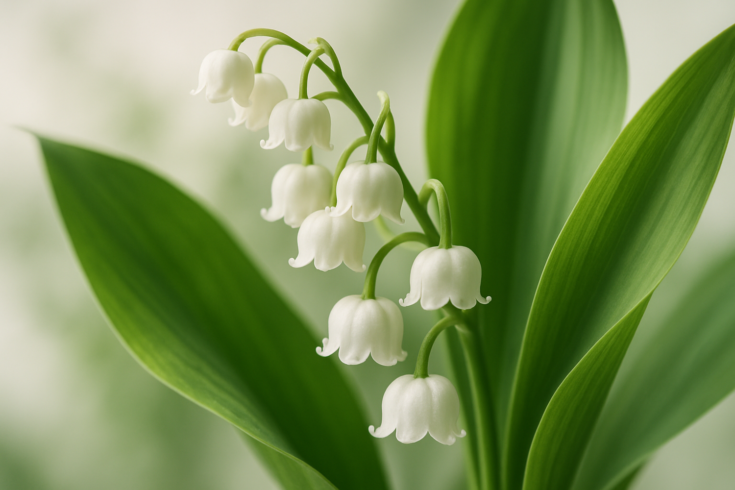 Give ingredient photo based on this story - A delicate yet alluring fragrance, this scent opens with the soft floral whisper of lily of the valley